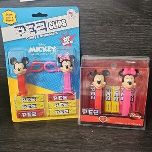 Disney Mickey and Minnie PEZ Candy Dispensers - Red and Pink